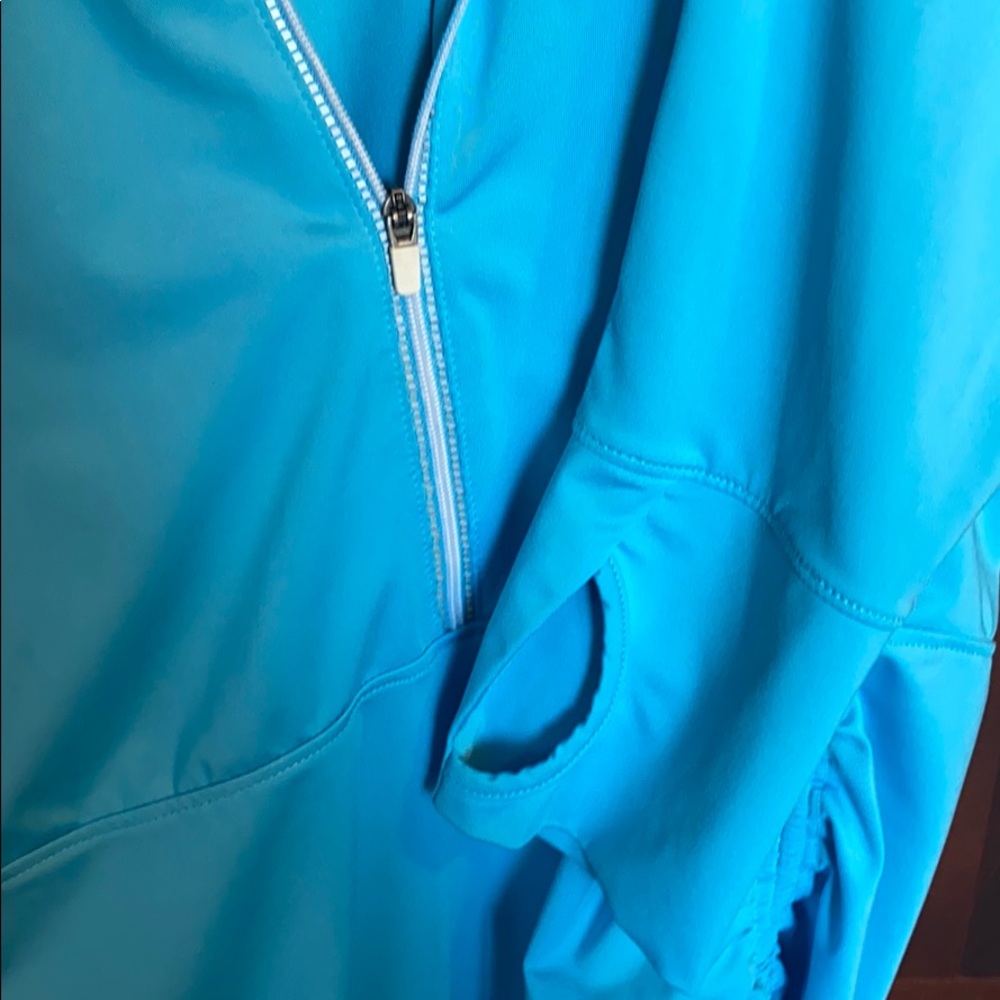 Athleta 1/4 zip aqua pullover medium - Picture 5 of 5